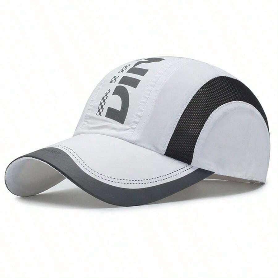 1 Piece Breathable Lightweight Mesh Running Cap, Adjustable Outdoor Sports Sun Hat, Unisex - 米色 - 查看 1