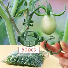 50pcs Tomato Clips, Plastic Mesh Plant Support Clips For Climbing Plants, Reusable Clips For Garden, Suitable For Supporting Grape, Tomato Vines And Vegetable Plants, Help Plants Grow Upright And Healthy - Multiple Styles - View 5