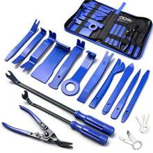 2026NEW19Pcs Trim Removal Tool, Car Panel Dashboard Door Audio Trim Removal Tool Kit, Auto Clip Pliers Fastener Remover Set, Plastic Pry Tool, Automotive Upholstery Removal Kit - Blue - View 9
