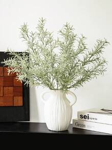 1pc Artificial Green Herbal Plant, Faux Spring Greenery, Artificial Wedding Foliage. Suitable For Home And Kitchen Decor, DIY Floral Accessories, Gifts, Living Room And Entryway Display, As Well As Party And Garden Decoration. - Green - View 6