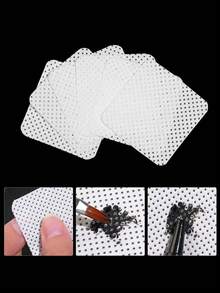 20pcs Nail Polish Remover Wipes, Plum Blossom Shape, Manicure Pedicure Cotton Pads, Nail Cleaning Tools, Nail Polish Remover - White - View 2