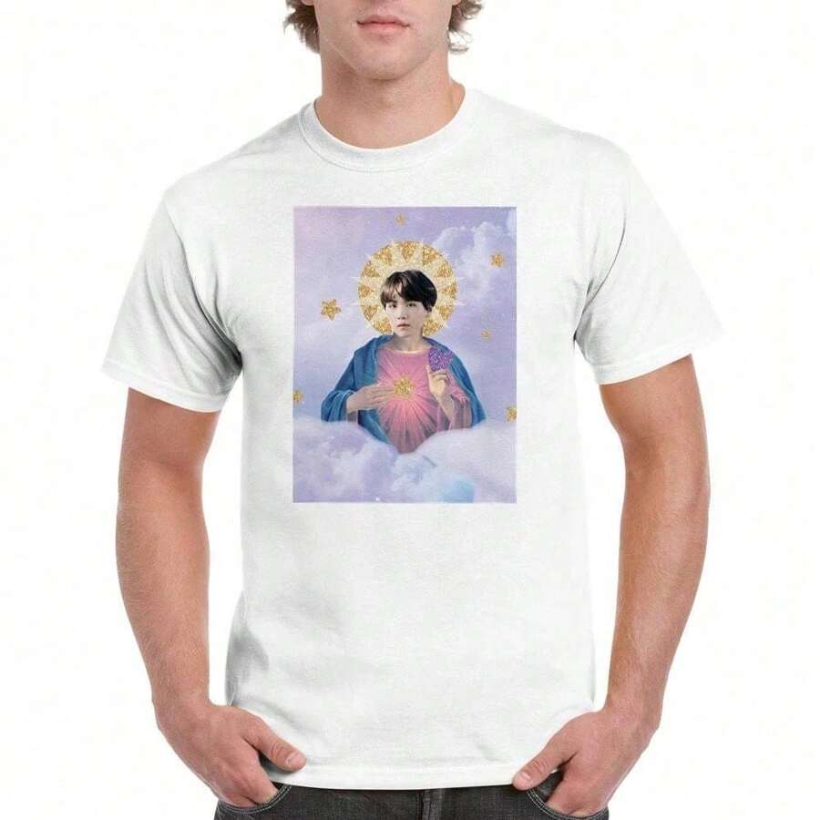 Camiseta Casual Blanca de Manga Corta Unisex Maki JJKS, Estilo Anime, para Uso Diario y Conciertos, Suave, Transpirable, de Algodón de Verano, para Fans, Tops de Mujer - Blanco - Ver 1