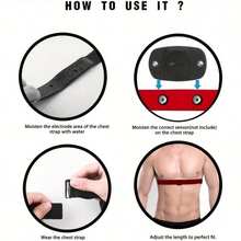 Monitor Detak Jantung Pintar dengan Tali Dada, Tahan Air, Nyaman, dan Terbuat dari Kain Elastis, Tali Dada Detak Jantung Bluetooth untuk Olahraga Luar Ruangan (Hanya Tali Dada) - Jeruk - View 3