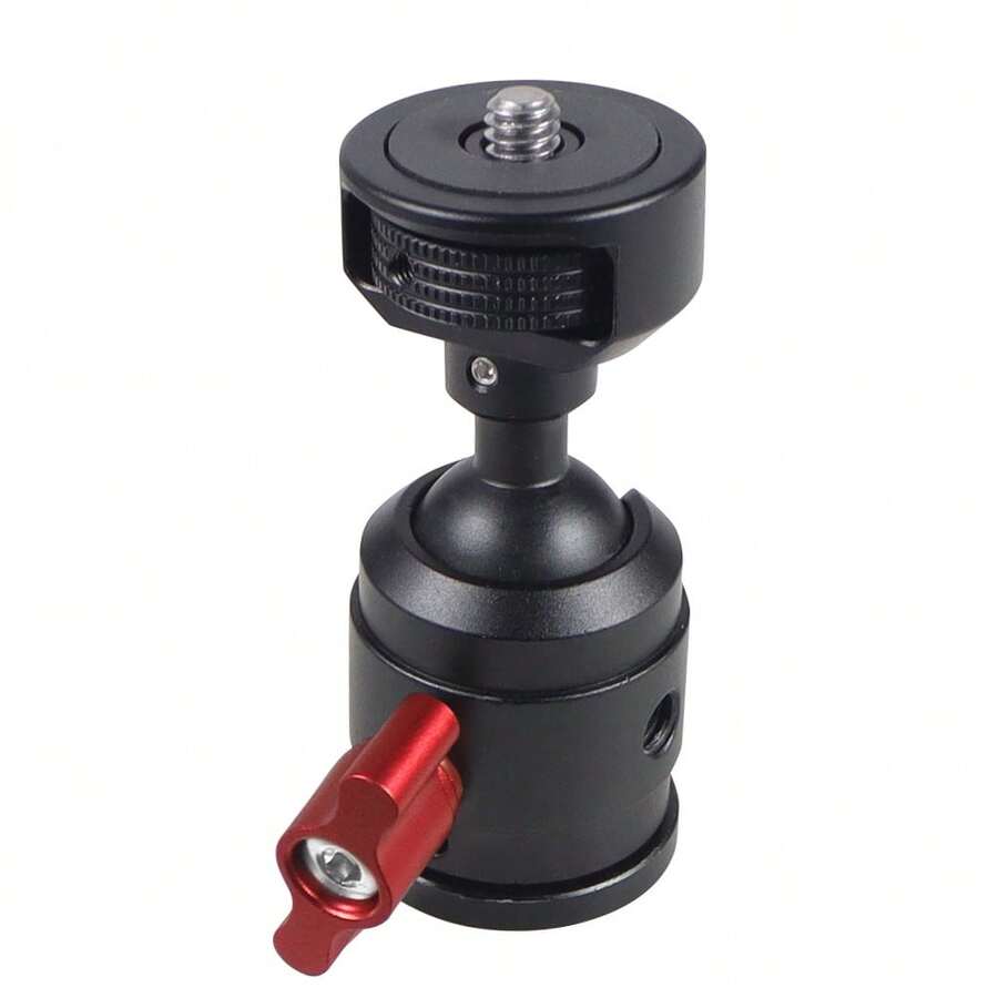 強化型可旋轉快拆 1/4 吋球頭三腳架接座,適用於 DSLR 相機,雙側 1/4 螺紋孔,相容於魔術臂、轉換螺絲桿,Osmo 360 攝影配件 - 查看 1