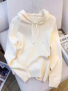 Suéter con capucha de manga larga con estampado de leopardo, nueva llegada de primavera/verano, talla vendido para mujeres - Albaricoque 2 - Ver 1