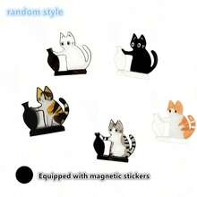 1 Set Cute Cat Fur Collector Magnetic Sticker, Can Be Attached To Refrigerator Or Used Vertically. It Can Collect Cat Hair And Also Be Used For Bouquet Decoration, Adorable Vase Design Refrigerator Magnet, Kitchen Decor Magnet, Cat Lover Gift, Pet Keepsake, Cat Hair Collector Is A Great Gift For Cat Owners - Multicolor - View 12