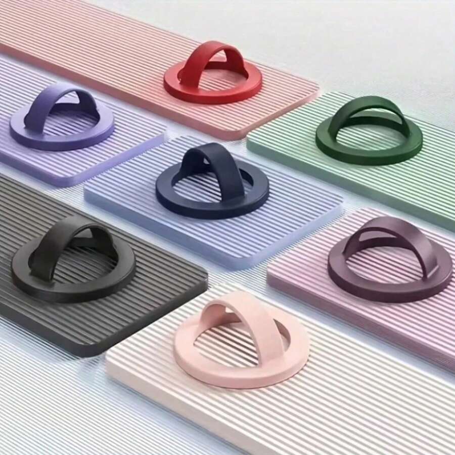 1pc Magnetic Minimalist Silicone Phone Ring Holder, Solid Color Magnetic Phone Grip Stand, Compatible With Apple And Android Phones, Some Models Require Magnetic Ring Accessory (Includes Magnetic Ring)