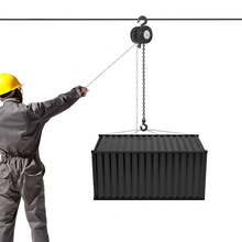 YUNRUX 1T Hand Chain Hoist, 1T Chain Hoist, Manual Chain Hoist 3m - Black - View 1