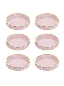 1pc/1set Glass Table Tray, Round Glass Candle Holder. The Tray Is Suitable For Dinner, Wedding And Party Table Decoration, They Can Also Be Used As Wedding And Valentine's Day Table Coasters, Home Decor For The Room. (Candles Not Included) - Multicolor - View 11