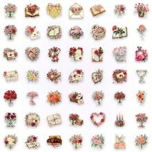50pcs Transparent PET Vintage Floral Stickers, Vintage Floral Decorative Series, PET Transparent Stickers, Aesthetic Sticker Pack - Perfect For Decorating Scrapbooks, Junk Journals, Bullet Journals, Planners, Water Bottles, Phone Cases And Laptops - 50pcs - View 6