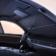 Car Windshield Sunshade, Foldable Car Umbrella For, Uv-Resistant Front Window (Heat Protection) Windshield Cover Clip - A - View 1