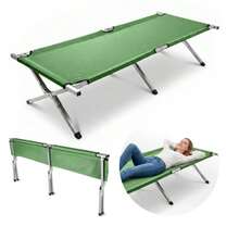 2 Colors Optional Folding Single Bed, Outdoor Camping Folding Bed, Home Nap Simple Army Cot - Green - View 2