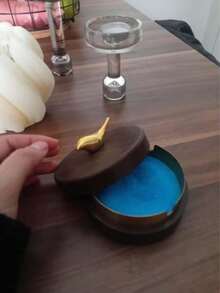 1pc Bird-Shaped Windproof Ashtray With Lid, Wood Grain Decorative Ash Storage Tray, Removable Inner Liner, Easy To Clean Desktop Decor Organizer Box, Suitable For Home And Office - Multicolor - View 11