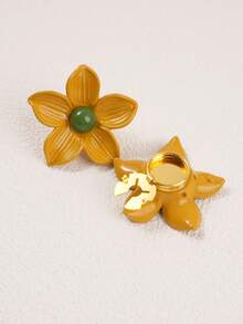 1/2 piezas Clip de cubierta de botón para decoración de camisas y vestidos, encanto floral lindo para ropa, gemelos ligeros para camisas, clip de cuello de camiseta, cubierta de gemelos DIY - A - Ver 10