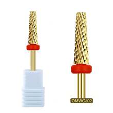 Golden 1PC Professional Nail Drill Bit Cone Carbide Manicure Drill For Electric Milling Cutter Nail Files Buffer Nail Art Equipment Accessory - Gold - View 11
