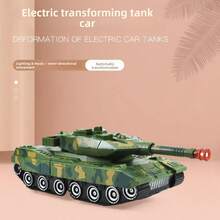 Novo Brinquedo de Tanque de Combate Militar Elétrico Transformável para Crianças com Rodas Omnidirecionais, Movimento Livre, Luzes e Efeitos Sonoros Integrados, Asas Auto-Expansíveis, Robô de Montagem Destacável, Veículo Blindado Camuflado, Tanque de Mísseis, Suave e Sem Arranhões, Durável, Anti-Colisão, Brinquedo Educativo Interativo para Meninos, Presente para Brincadeiras Internas e Externas (3 Pilhas AA Necessárias) - Multicolorido - Visão 12