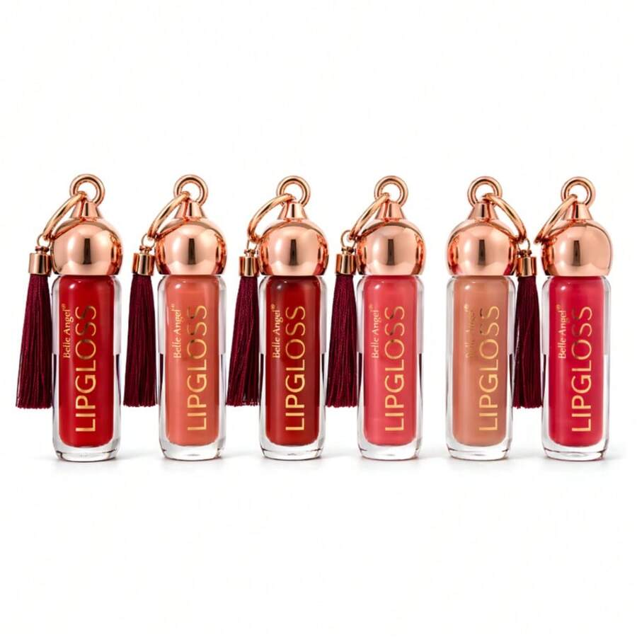 Belle Angel Fringe Keychain Lip Gloss Intense Shine Moisturizing Lip Balm - 顏色1 - 查看 1