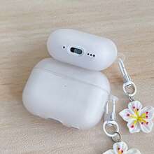 極簡白色粉藍藍牙無線保護殼，適用於 Airpodspro3 2代，適用於 iPhone 耳機保護殼 1/3/4/5 無線保護殼 2代、3代與 4代 - 無色 - 查看 10