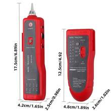 Telephone LAN Cable Tester Wire Tracer Line Finder! Professional Local Area Network Cable Tester, Multi-Function Line Finder, This Product Does Not Include Batteries - Red - View 7