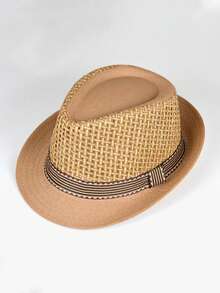 Men's Straw Hat, Summer Breathable Woven Hat, Multi-Functional Sun Protection, British Fashion Jazz Hat, British Gentleman Knight Hat - Straw Hat - View 15