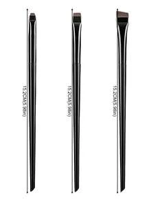 3件套化妆刷套装，包括斜角眼线刷、眉刷、超细眼影刷、粉底刷、遮瑕刷、腮红刷、修容刷、腮红刷、古铜粉刷、散粉刷、粉底刷、腮红刷，赠品 - 黑色 - 查看 4