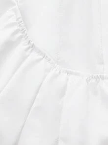QUNGIGU Top de alças femininas casual com decote halter, roupa de verão elegante sem mangas com botões, adequada para saídas, encontros e uso diário - Branco - Ver 10