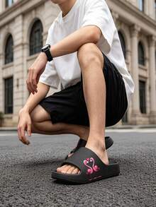 1 par de sandalias y pantuflas de exterior con estampado de flamenco, de verano, con suela gruesa y plataforma, pantuflas de playa para mujer, pantuflas de baño casuales de EVA con diseño de dibujos animados, suela blanda, ligeras, antideslizantes y resistentes al desgaste, adecuadas para el hogar, el baño, la piscina del hotel y viajes al aire libre, regalo de vacaciones, sandalias versátiles y cómodas con alta relación costo-beneficio - Zapatillas de adulto - Ver 5