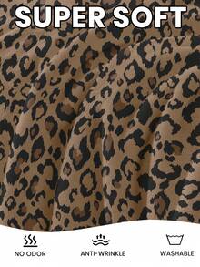 1pc Flannel Blanket, All Over Classic Leopard Print, Soft Lightweight Throw Blanket, Vintage Wild Animal Pattern, Home Essential, Comfortable Warm Decor Blanket, No Shedding & Easy Care, Multi-Purpose For Sofa, Bedroom & Living Room, OEKO-TEX - Multicolor - View 6