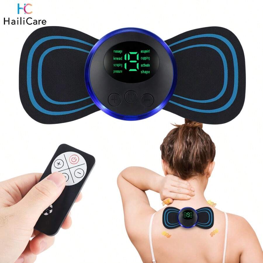 Hailicare 5pcs Massage Patches, Mini Portable Electric Massager, Pulse Neck Massager, Relieve Muscle Tension, Shoulder Neck Leg Arm Full Body Massage - View 1