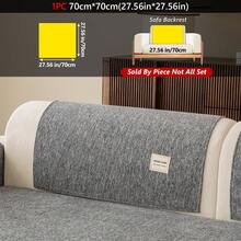 1PC Linen-Like Pet-Resistant Non-Slip Sofa Cushion, Label-Decorated Simple Style Mat, Four-Season Universal Machine-Washable Sofa Protector Cover. - Multiple Styles 1 - View 34