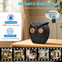 WiFi Camera, Full HD Lens, Smart Home Security Camera, Two-Way Audio, Full Color Night Vision, Motion Detection, Cloud Storage/TF Card Storage, Home Monitoring, Pet Monitoring, Indoor Use - Multiple Specifications - View 2
