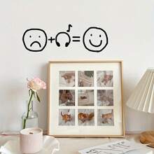 1件裝卡通表情耳機客廳書房居家裝飾自黏式牆貼 - 簡筆表情耳機 - 查看 7