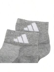 Adidas Men's And Women's Sports Socks SPW ANK SOCK 3P Summer Men's And Women's Gray Short Sports Casual Socks JC9268 - Black/Medium Heather Grey/White - View 3