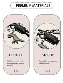 1pc Cartoon Dinosaur Keychain, Creative Dinosaur Keychain, Small Dinosaur Lanyard Keychain, Durable Anti-Lost Car Key Ring, Car Keychain, Bag Charm, Couple Keychain, Gift For Men And Women, Friend Gift, Event Souvenir - Multicolor - View 9