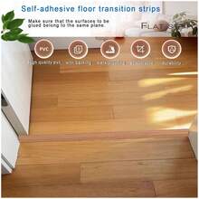 1pc Easy Install PVC Floor Trim Strip, Suitable For Indoor Wall And Baseboard Seamless Decoration, Durable Seam Coverage, Applicable For Home And Construction Projects, Multi-Functional Wood Grain Finish - A - View 6
