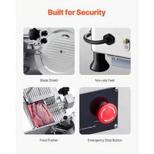 Automatic Meat Slicer, 180W + 370W Deli Slicer With A 12 Inch Premium 65Mn Blade, 0-0.3 Inch Adjustable Thickness, Electric Food Slicer Machine For Meat, Vegetables, Hard Bread, And Cheese - Silver - View 6