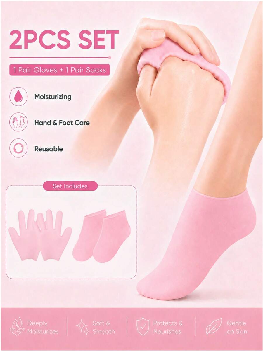 1 Pair/2 Pairs High Elasticity Moisture-Wicking Compression Socks, Reusable Aloe Vera Socks, Overnight SPA Socks, Non-Slip Gel Heel Socks, Unisex, Suitable For Dry Skin, Dry Feet, Rough Skin, Home Foot Care, Can Be Used With Your Favorite Lotion And Foot Cream, A Great Gift For Mom Or Girls, Multiple Combinations, Suitable For Massage And Applying Foot Moisturizing Gel, A Great Gift For Friends, A Great Gift For Women.