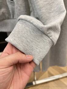 Hoodie Zipper dan Celana Bordir Motif Hati untuk Remaja Perempuan - Grey - View 4