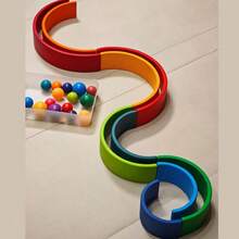 1 Set Children's Rainbow Stacking Blocks Creative Building Assembly Toy Kids Stacking Toy Brain Development Creativity Inspiration Thinking Enlightenment - Multicolor - View 7