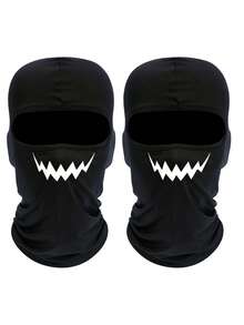 1pc/2pcs Unisex Printed Cycling Balaclava Ski Mask Motorcycle Climbing Headwear, Suitable For Daily Outings, Travel, Hiking, Climbing And More - Multicolor - View 12