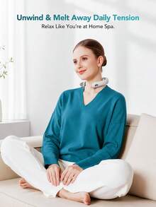 SKG K5-3 Pro Red Light Vibration Heating Neck Massager, Wireless Charging Wearable, 9-Level Pulse, 5 Massage Modes, App Control, Suitable For Home, Office, Travel, Unisex Gift - View 8