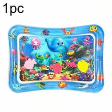 OBOVAY 1pc Multicolor Square Dolphin Inflatable Water Mat For Baby, Suitable For Play Mat, Early Education Activity Crawling Mat, Fun Game Birthday Gift - Multicolor - View 14