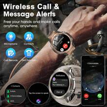 GUHUAVMI Smartwatch GPS Olahraga Outdoor Pria Terbaru 2026 yang Tahan Lama, Unduhan Offline GPS Asli, Pemosisian GPS Presisi Tinggi, Layar Sentuh Penuh AMOLED HD 1,43 Inci 466*466, Jam Tangan Renang Tahan Air 5ATM, Panggilan Bluetooth, Asisten Suara, Fungsi Pengingat, 170+ Mode Olahraga, Pelacak GPS, Kompas/Ketinggian/Barometer, Pelacak Aktivitas, Jam Tangan Pelacak Kebugaran dengan Penghitung Langkah, Jarak, Kalori, Smartwatch Wanita, Desain Modis Dua Warna, Baterai Kapasitas Besar 500mAh, Kompatibel dengan iOS dan Android - View 5