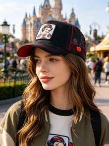 Disney, 1pc Cartoon Embroidered Women's Mesh Baseball Cap, Adjustable Outdoor Casual Sun Hat, Decorated With Cute Snow White And Daisy Cartoon Pattern Design, Suitable For Women And Girls To Wear, Ideal For Outdoor Sports, Daily Wear, Travel, Gatherings And Holiday Occasions. Also A Perfect Gift For Friends And Family! (Disney Baseball Cap, Women's Hat, Summer Sun Hat) - Multicolor - View 3