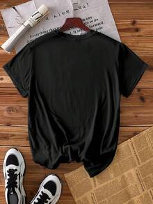 Two Short-Sleeved, Crew-Neck Tops With The Phrase "Happy New Year," Machine-Washable, Perfect For Parties And Holiday Celebrations. Ideal As A Gift For Family Gatherings In 2026. FCV0 - 黑色 - 查看 2