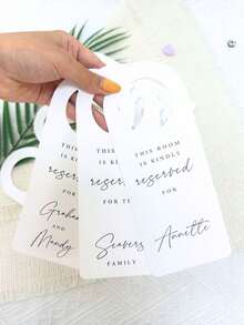 Label Gantungan Pintu dengan Nama Kustom yang Dipersonalisasi, Tanda Gagang Pintu Cetak Kustom, Label Kamar, Hadiah Hotel untuk Pengiring Pengantin, Acara Bridal Shower, Ulang Tahun - MultiWarna - View 10