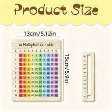 1pc Multiplication Table, Suitable For Math Classroom And Back To School Gift. Multi-Functional Craft | Natural Texture Design, Suitable For Family Gathering. 2D Flat 1x1 Multiplication Table Card, Colorful Numbers. Suitable For Math Classroom And Back To School Gift. Multi-Functional Craft | Natural Texture Design, Suitable For Family Gathering, Art Creation, Back To School Season. - A - View 2