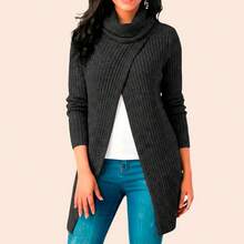 Cárdigans Para Mujer Con Abertura Enfrente Y Cuello Tortuga Cómodo Y De Gran Calidad - Negro - Ver 3