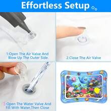 OBOVAY 1pc Multicolor Square Dolphin Inflatable Water Mat For Baby, Suitable For Play Mat, Early Education Activity Crawling Mat, Fun Game Birthday Gift - Multicolor - View 10