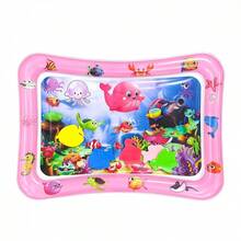 OBOVAY 1pc Multicolor Square Dolphin Inflatable Water Mat For Baby, Suitable For Play Mat, Early Education Activity Crawling Mat, Fun Game Birthday Gift - Multicolor - View 11
